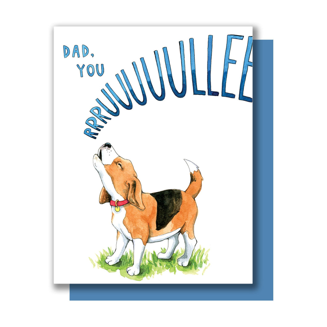 Dad You Rule Dog Father's Day Card