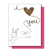 Load image into Gallery viewer, I Love You Bunny Poop Heart Love Card
