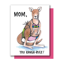Load image into Gallery viewer, Kangaroo Mom Rules Happy Mother&#39;s Day Card
