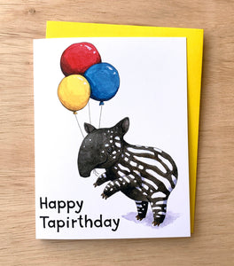Happy Tapirthday Happy Birthday Tapir Card