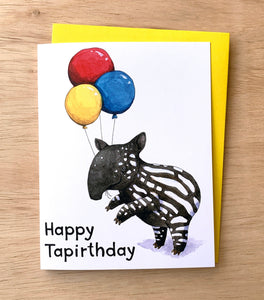 Happy Tapirthday Happy Birthday Tapir Card