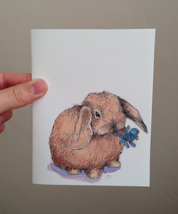 Party Bunny Lop Rabbit Happy Birthday Congrats Card