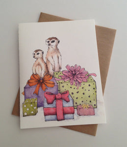 Party Meerkats Happy Birthday Celebration Card