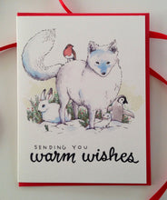 Load image into Gallery viewer, Sending You Warm Wishes Arctic Animals Holiday Christmas Card
