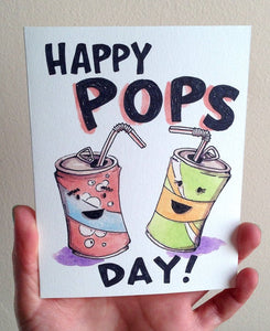 Happy Pop's Day! Happy Father's Day Soda Pop Card