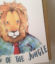 Load image into Gallery viewer, Happy Father&#39;s Day to the King of the Jungle Lion Card Dad&#39;s Day
