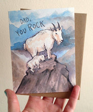 Load image into Gallery viewer, Dad, You Rock! Happy Father&#39;s Day Mountain Goats Card
