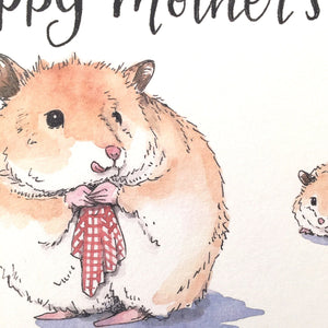 Happy Mother's Day Hamster and Baby Eat Your Young Card