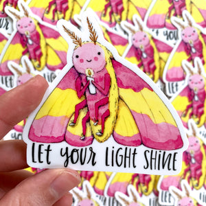 Cute Moth Vinyl Die Cut Weatherproof Sticker