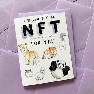 I Would Buy An NFT For You Cute Butts Love Friendship Card
