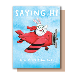 Social Distance Saying Hi Hello Friendship Quarantine Card